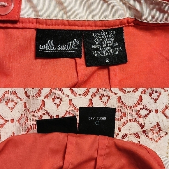 Willi Smith Beige Geometric Lace Pencil Skirt Size 2 - Picture 9 of 12